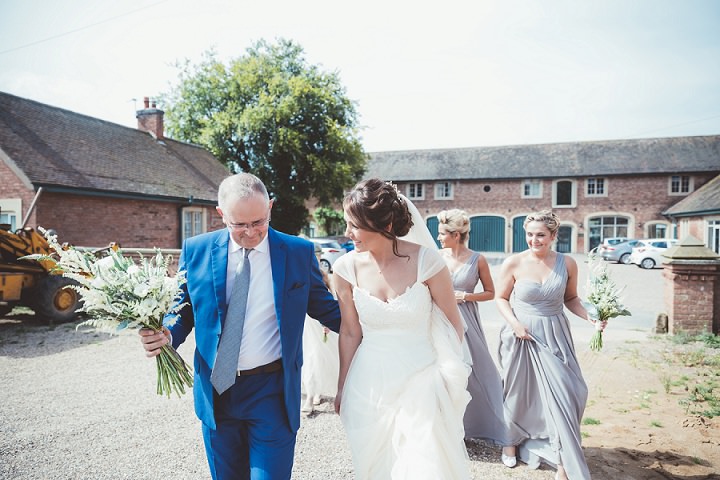 Father and Daughter at Doddington Hall Lincolnshire Wedding By Phillipa James Photography