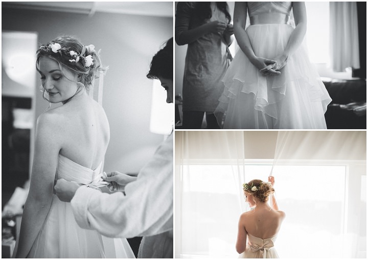 Outdoor Swedish Wedding bride getting ready in Göteborg By Loke Roos Photography