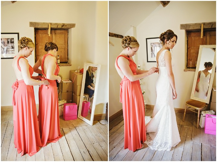 Barn Wedding bridesmaids in Hereford By Gemma William's Photography