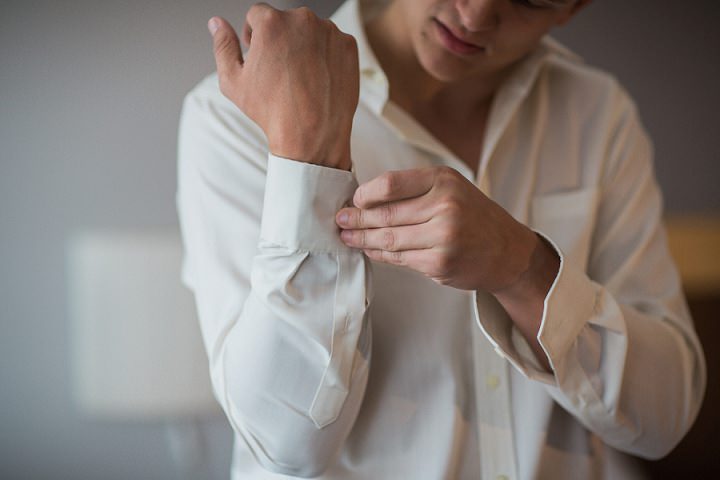 Outdoor Swedish Wedding with groom getting ready in Göteborg By Loke Roos Photography