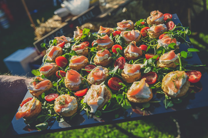 Chloe and Paul's Outdoor Autumn Wedding food in North Wales By Lottie Elizabeth Photography