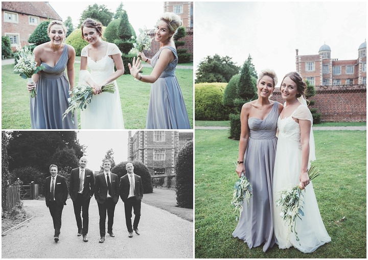 Bridal party pictures in teh gardens at Doddington Hall Lincolnshire Wedding By Phillipa James Photography