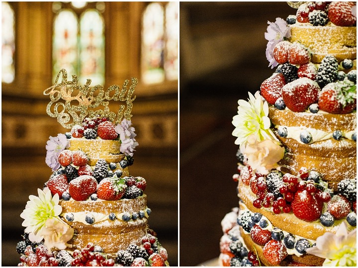 Wilton’s Music Hall Naked Wedding Cake Wedding in London