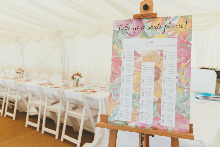 Bournemouth Beach Wedding Table Plan By Paul Underhill Photography