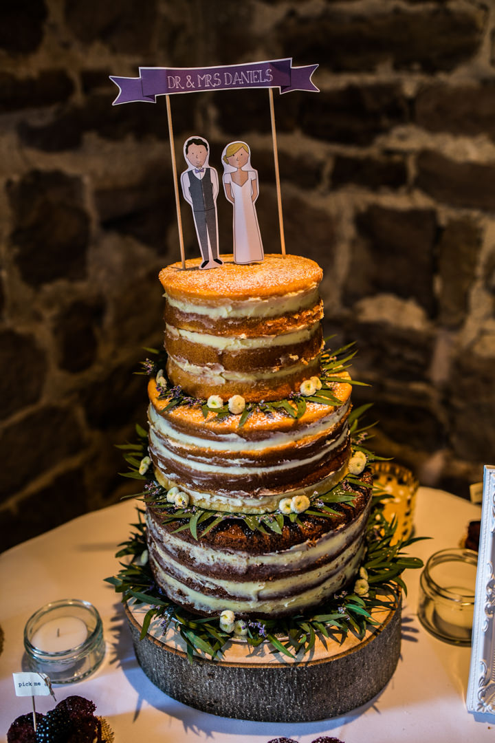 Homespun Ashes Barns naked cake Wedding By YU Photography