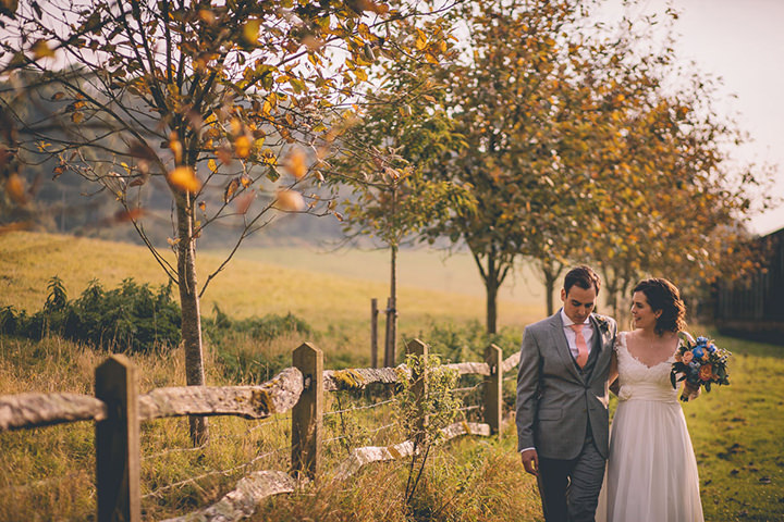 Upwaltham Barns bride and groom Wedding in West Sussex By Story and Colour