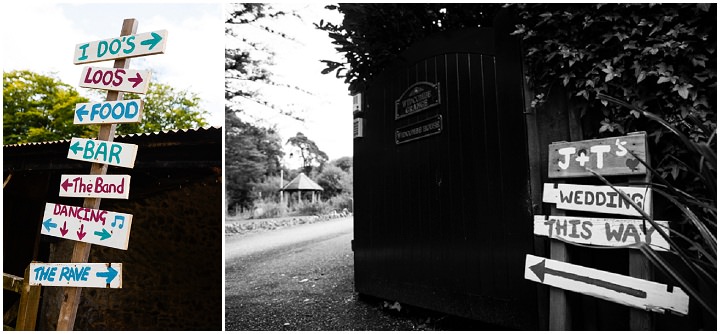 Somerset Wedding signs at Widcombe Grange By Raw Silk Photography