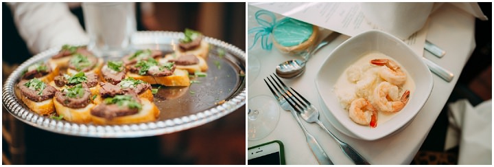 Ruth and Nick's Gorgeous Georgia Wedding canapes with First Look By Parenthesis Photography