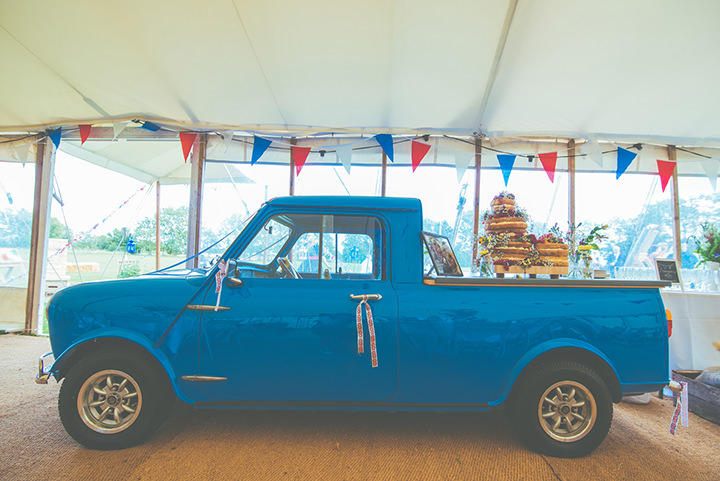 Retro Village Fete Wedding cake display By Tom Halliday