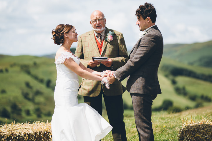 Welsh Farm Wedding cermony By Mike Plunkett Photography