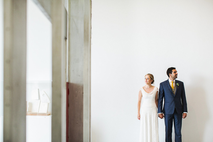 Modern Wedding bride and groom at The Hepworth By Matt Parry Photography