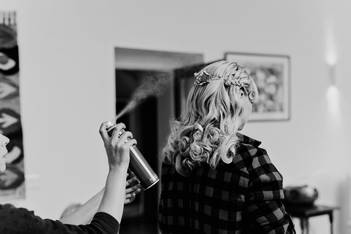 Barn Wedding bridal prep  in North Wales By Taylor Roades Photography