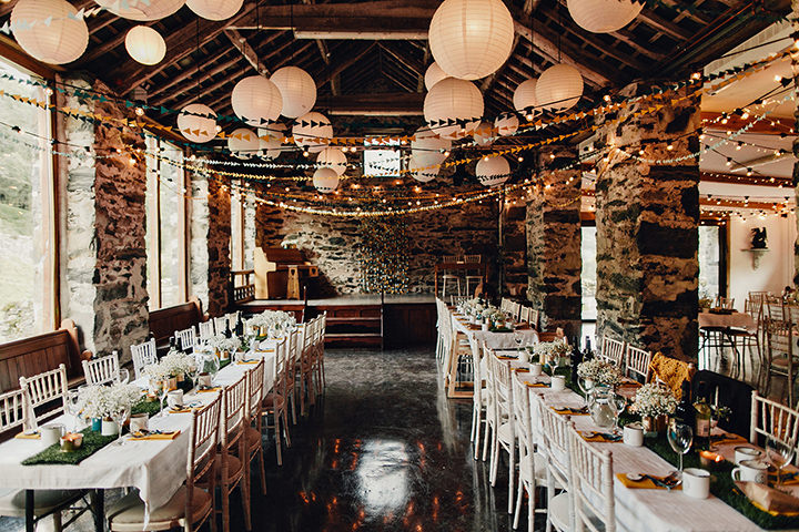 Barn Wedding reception in North Wales By Taylor Roades Photography