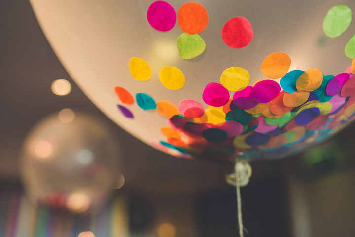 Wedding balloon at Great John Street in Manchester By Lottie Elizabeth Photography