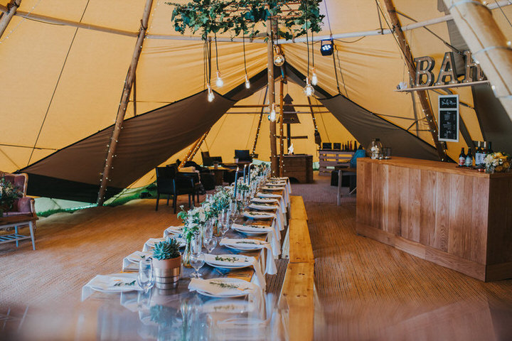 Industrial Meets Botanical Tipi Inspiration