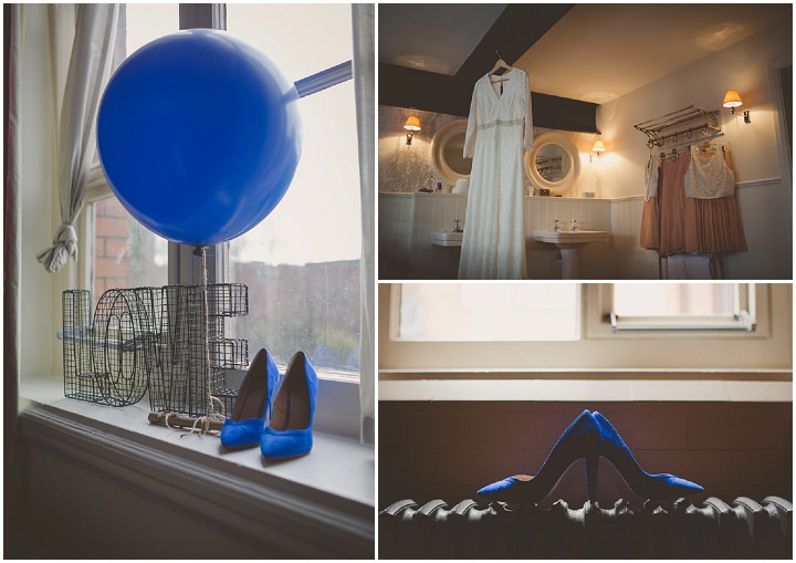 Wedding at Great John Street in Manchester dress and shoes By Lottie Elizabeth Photography