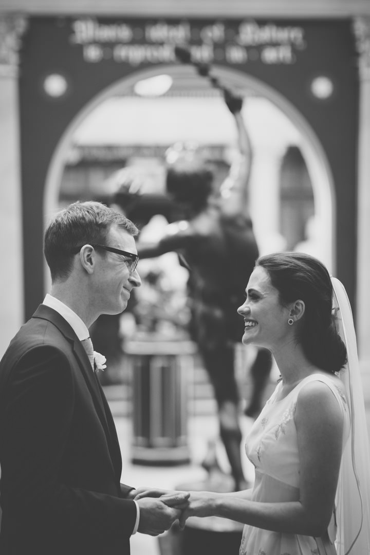 Bibi and Adam's Bournemouth Art Gallery Wedding with a Vintage Wedding Dress by Paul Underhill