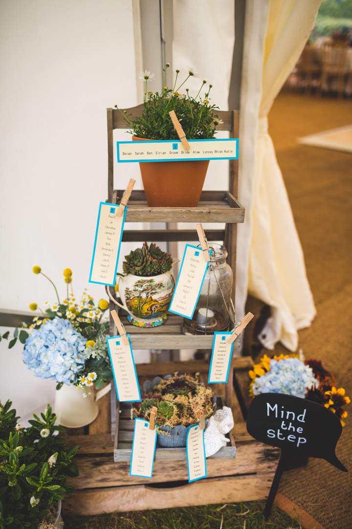 Rory and Angharad's Handmade Bright Blue and Yellow Wedding by Photography 34