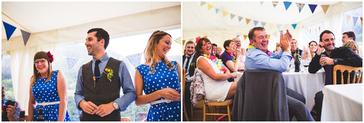 Rory and Angharad's Handmade Bright Blue and Yellow Wedding by Photography 34