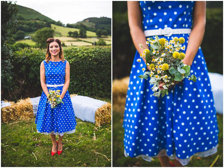 Rory and Angharad's Handmade Bright Blue and Yellow Wedding by Photography 34