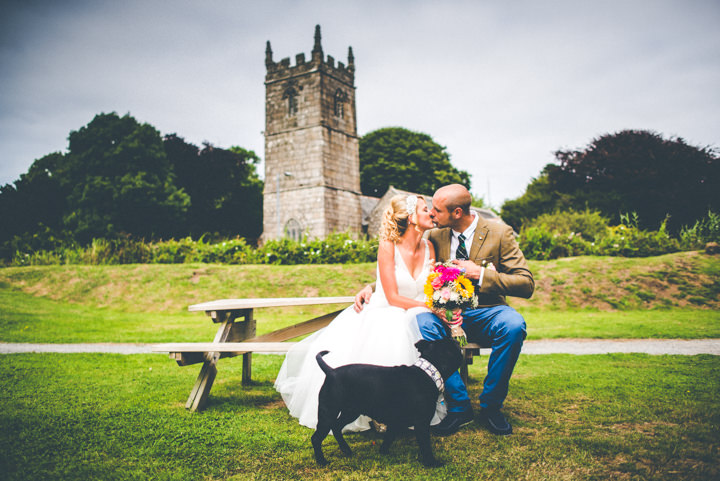 Becky and Matt's Cornish Garden Party Wedding with Sack Races and Street Food by Mark Shaw