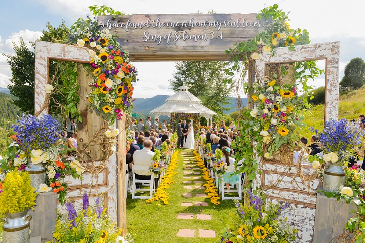 Ashley and Nathan's Sunflowers and Butterfly’s Garden Wedding in Colorado by Elevate Photography