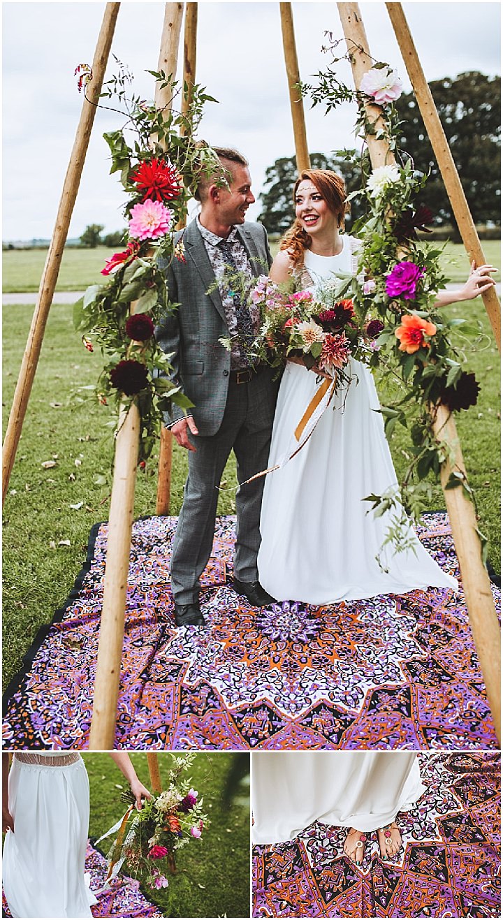 Bohemian Tipi Inspiration with Hippie Styling, Painted Tattoos and Tie-Dye