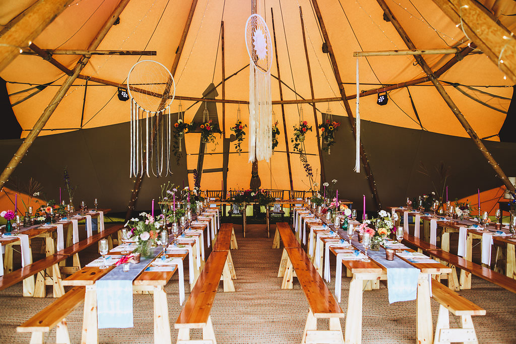 Bohemian Tipi Inspiration with Hippie Styling, Painted Tattoos and Tie-Dye