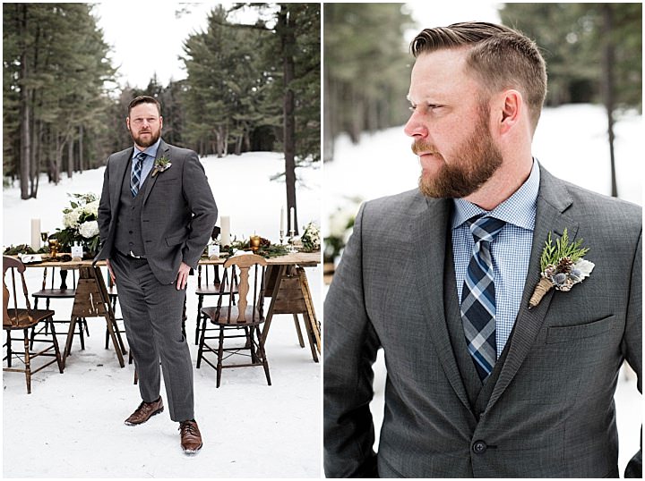 Rustic Pine Lodge Winter Elopement Inspiration from Cindy Lottes Photography