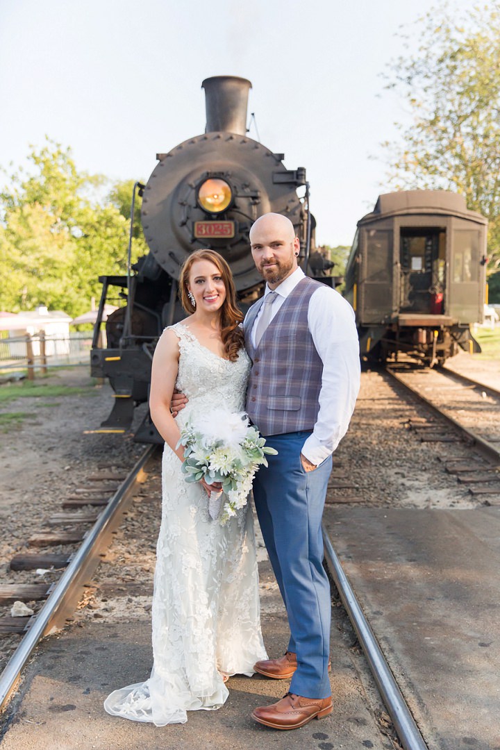 steam train wedding