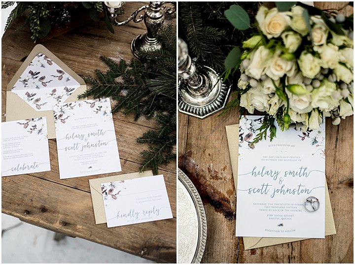 Rustic Pine Lodge Winter Elopement Inspiration from Cindy Lottes Photography