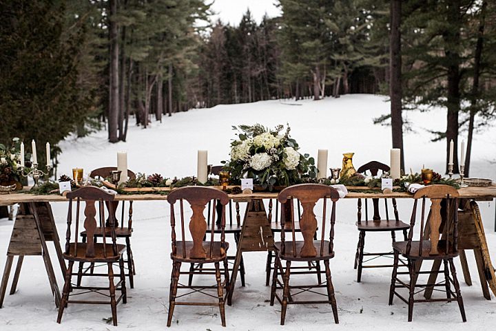 Rustic Pine Lodge Winter Elopement Inspiration from Cindy Lottes Photography