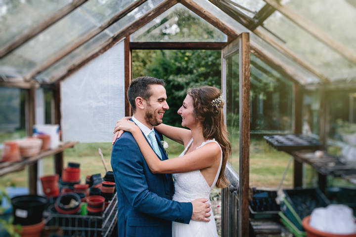 Giles and Harriet's Pretty Pastel Back Garden Wedding in Kent by Parkershots