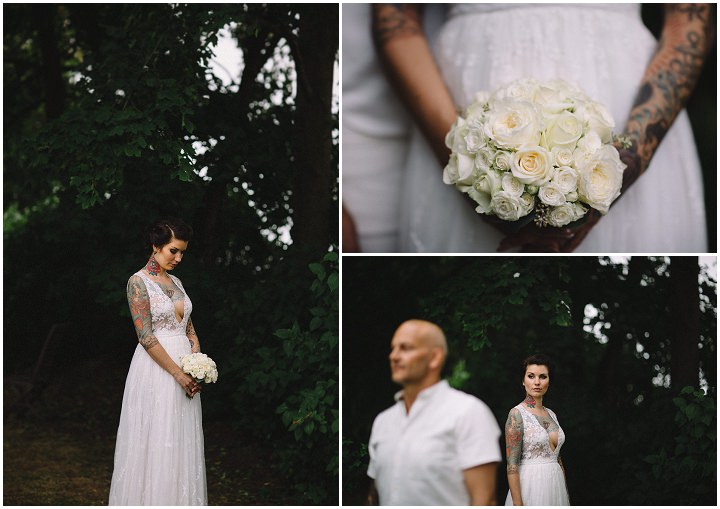 Jonas and Pia's Tattoo Filled Swedish Wedding With a Barefoot Bride by Loke Roos