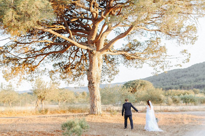 Bright and Beautiful Sun Filled Ibiza Wedding by Belle and Beau with an outdoor ceremony, BBQ and a homemade dress