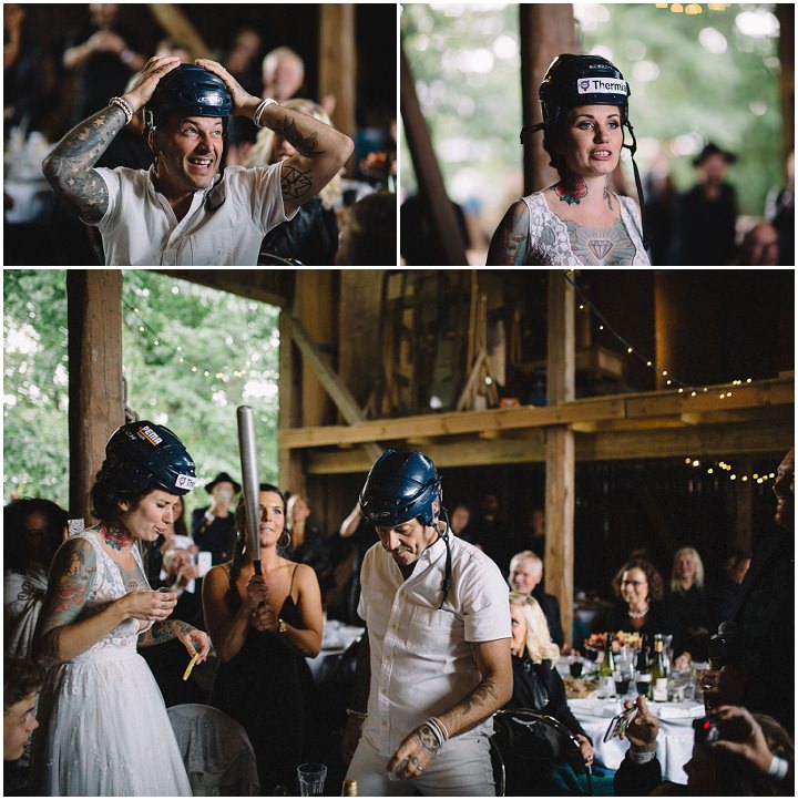 Jonas and Pia's Tattoo Filled Swedish Wedding With a Barefoot Bride by Loke Roos