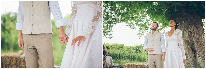 Free Spirited Outdoor Meadow Wedding by Larissa Joice Photography, with flags, wild flowers and a picnic