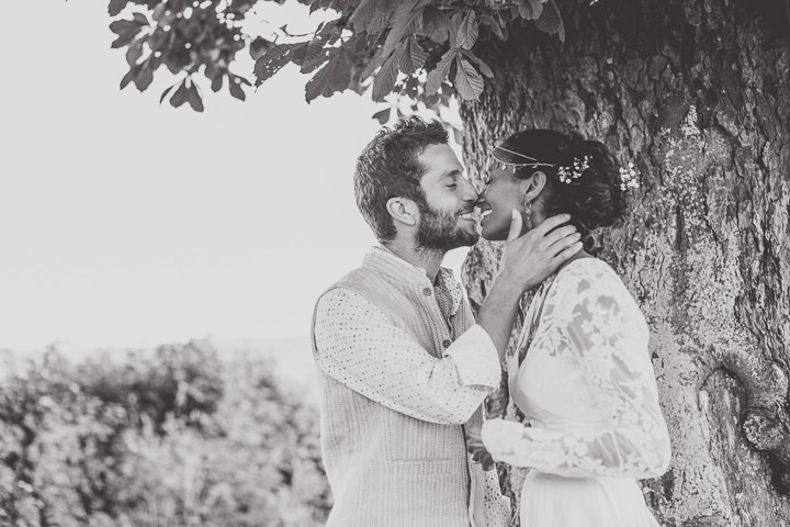 Free Spirited Outdoor Meadow Wedding by Larissa Joice Photography, with flags, wild flowers and a picnic