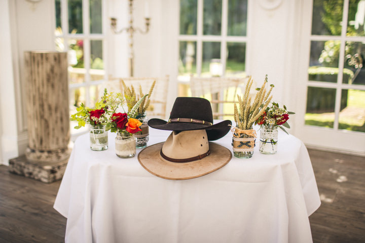 Northumberland Meets Australia Rustic Outdoor Wedding by Andy Hudson Photography with sunflowers and kilts