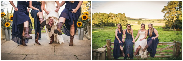Northumberland Meets Australia Rustic Outdoor Wedding by Andy Hudson Photography with sunflowers and kilts