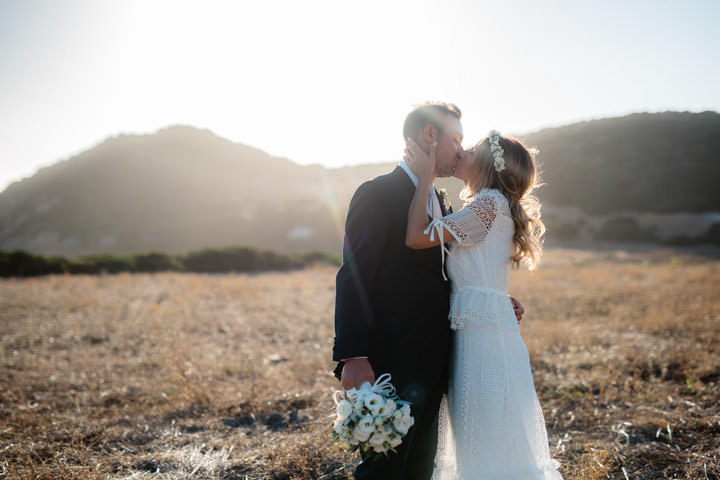 Classic and Boho Chic Sardinia Wedding by Valeria Mameli, with flower crowns and a bohemain bride.