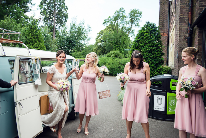Pretty Country Pastel Homemade Hertfordshire Wedding by Sarah Elliot Photography, with a cake table, bunting and outdoor games.