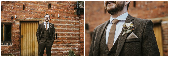 Earthy and Rustic Autumn Wedding by French Connection Photography, with dried flowers, tattoos all planned in 4 months.