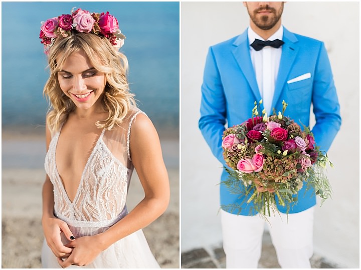 Romantic Athens Riviera Beach Wedding Inspiration