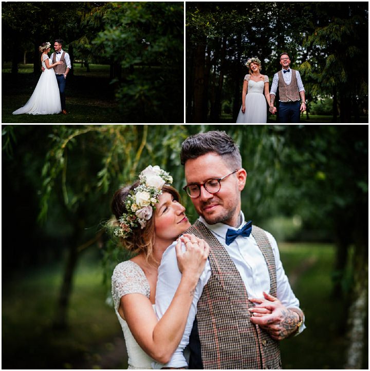 'Secret Garden' Festival Tipi Wedding in Northamptonshire by Aaron Collett Photography, with flower crowns and an outdoor ceremony.