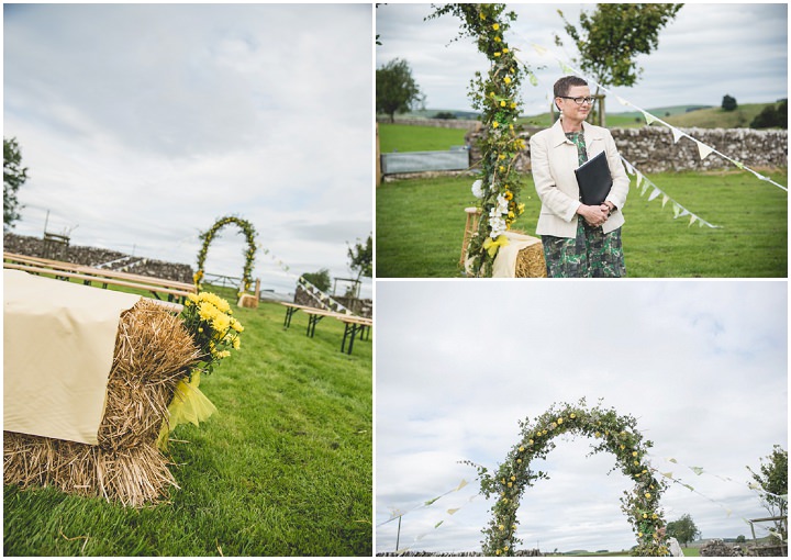 Weekend Long Outdoor DIY Derbyshire Wedding by Toast Photography with a rustic green and yellow colour scheme.