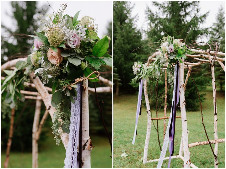 Rainy Outdoor Woodland Themed Wedding by Beth Joy Photos