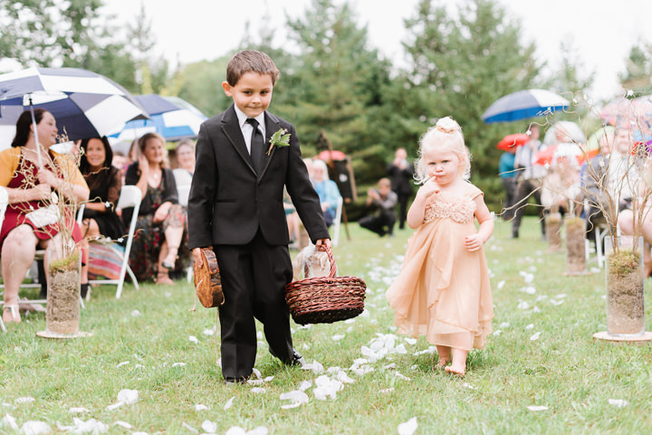 Rainy Outdoor Woodland Themed Wedding by Beth Joy Photos