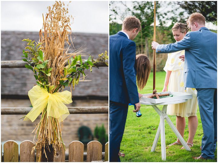 Weekend Long Outdoor DIY Derbyshire Wedding by Toast Photography with a rustic green and yellow colour scheme.