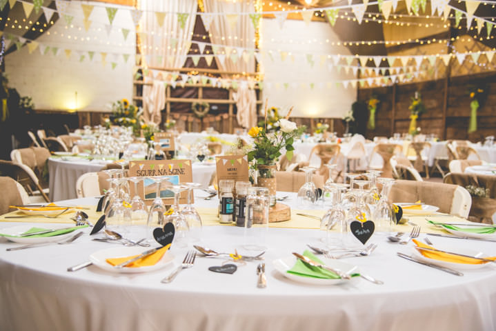 Weekend Long Outdoor DIY Derbyshire Wedding by Toast Photography with a rustic green and yellow colour scheme.